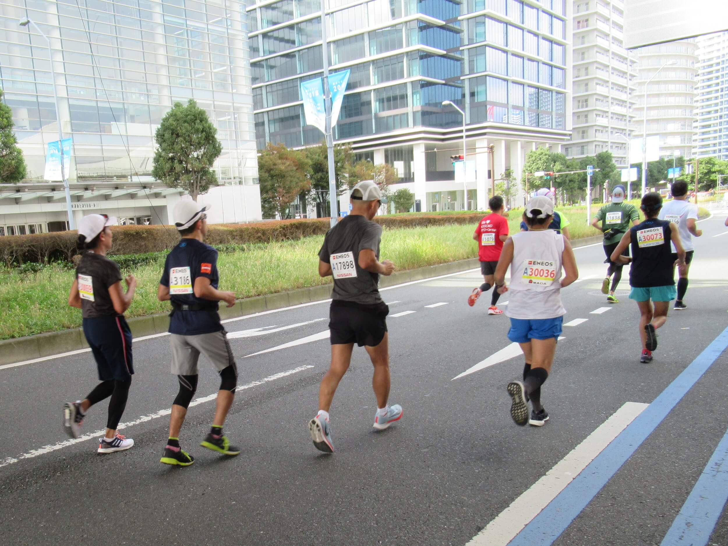 横浜マラソン2018走行風景